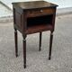 Vintage Louis XVI style bedside table – Dark wood & Fluted legs