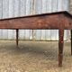 Antique farmhouse table in solid cherry wood with 3 drawers.
