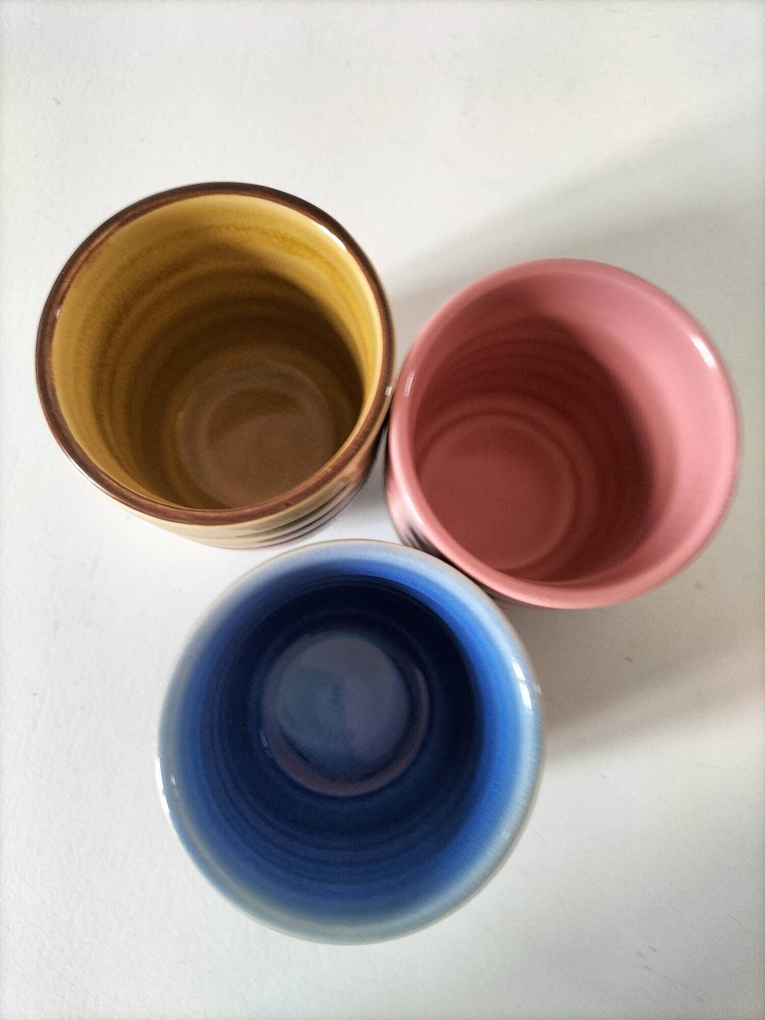 Ceramic cup trio