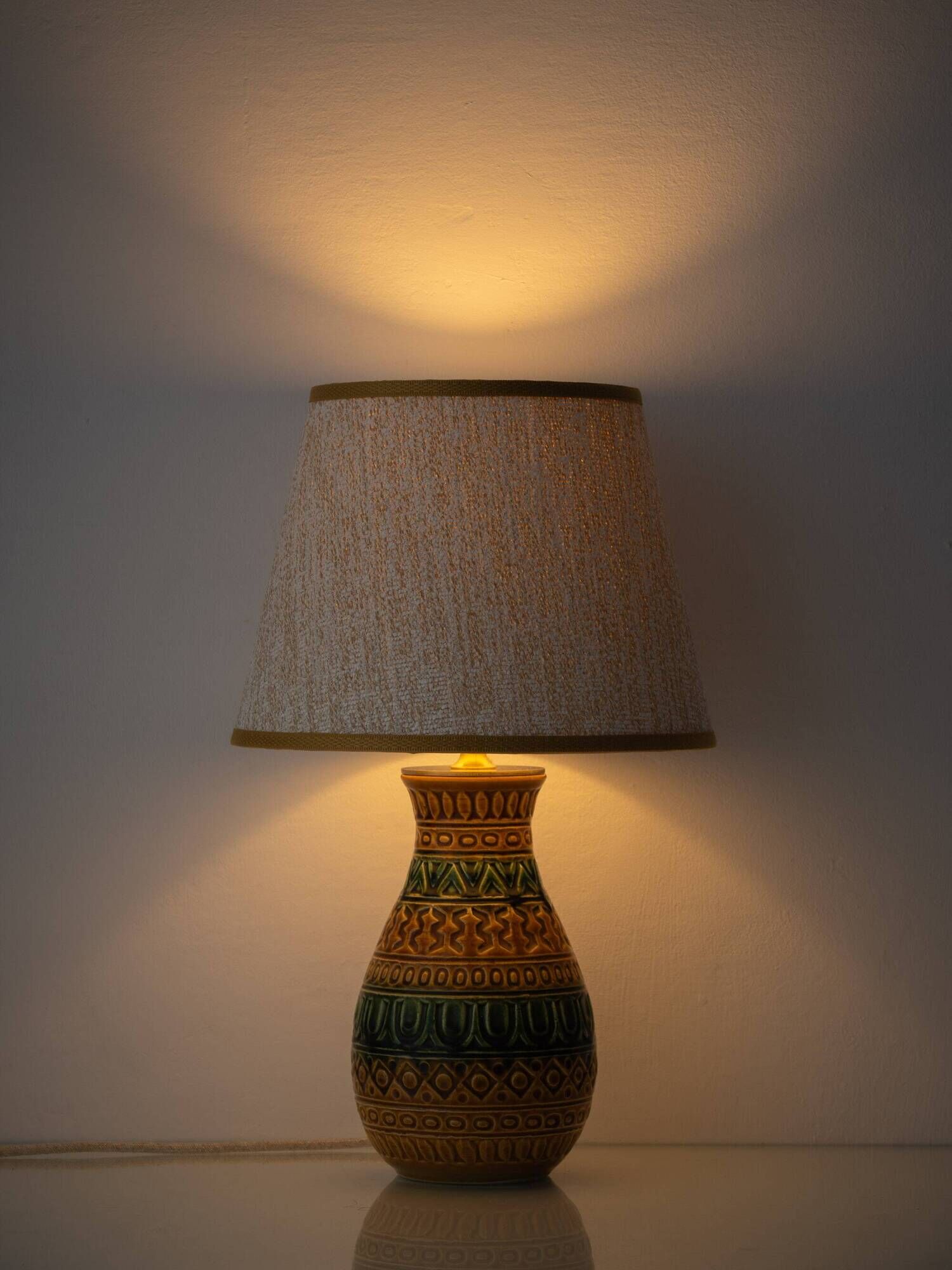 Bay Keramik Ceramic Table Lamp, Bitossi Style, circa 1960s-1970s