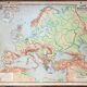 Old school map Vidal-Lablache Mézières 12, T33, 1910 Europe relief