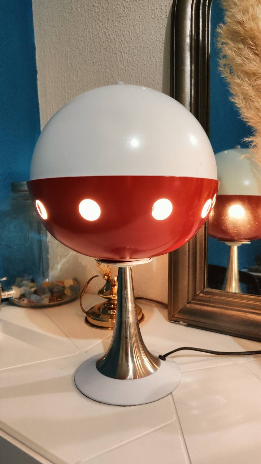 Paire de lampes Space âge cocci ball