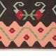 Tapis Kilim moldave en laine, grand motif floral tissé à plat, art populaire, 306 x 242 cm