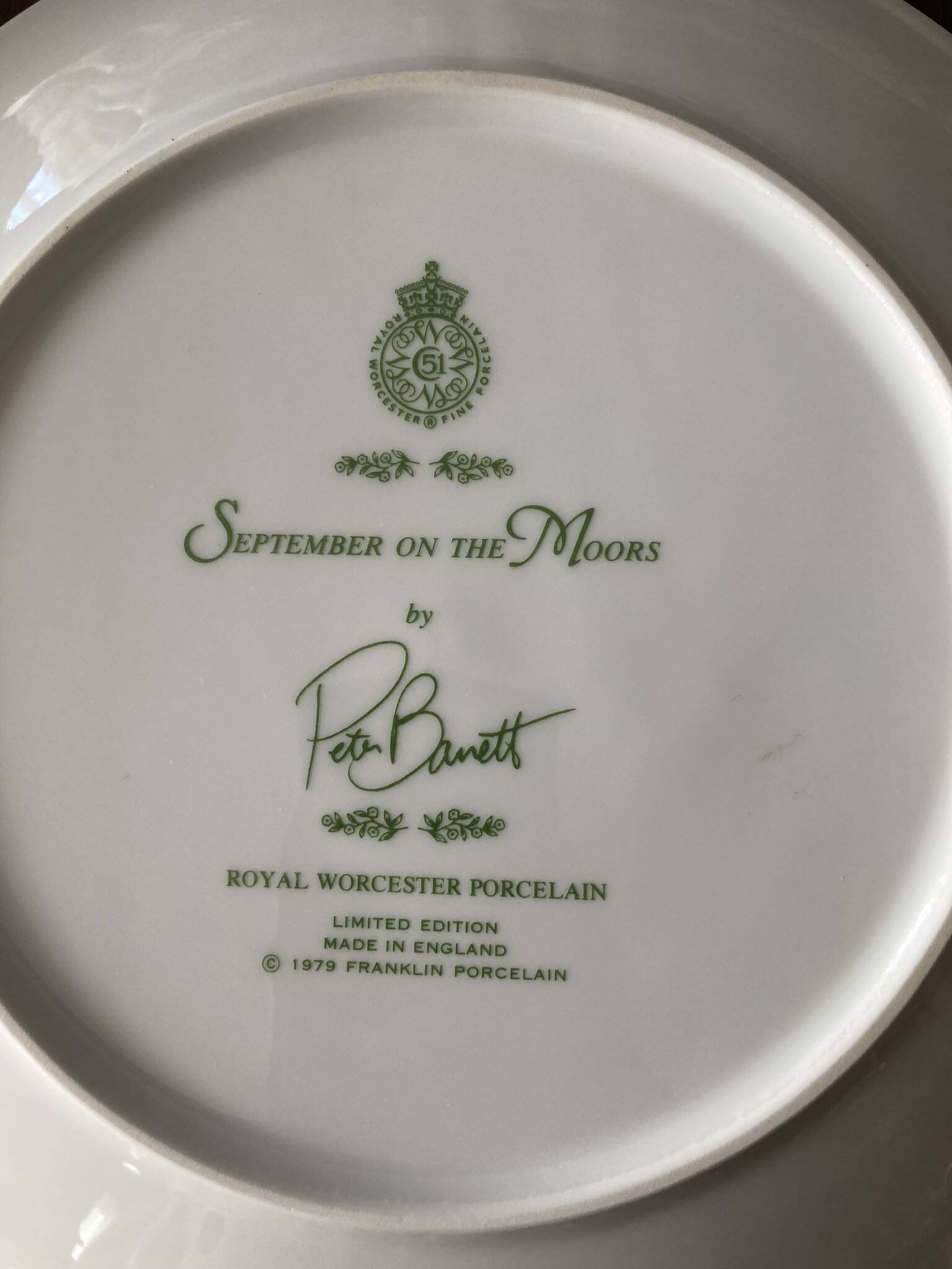 Set of 12 decorative plates Royal Worcester – Peter Barrett – Edition