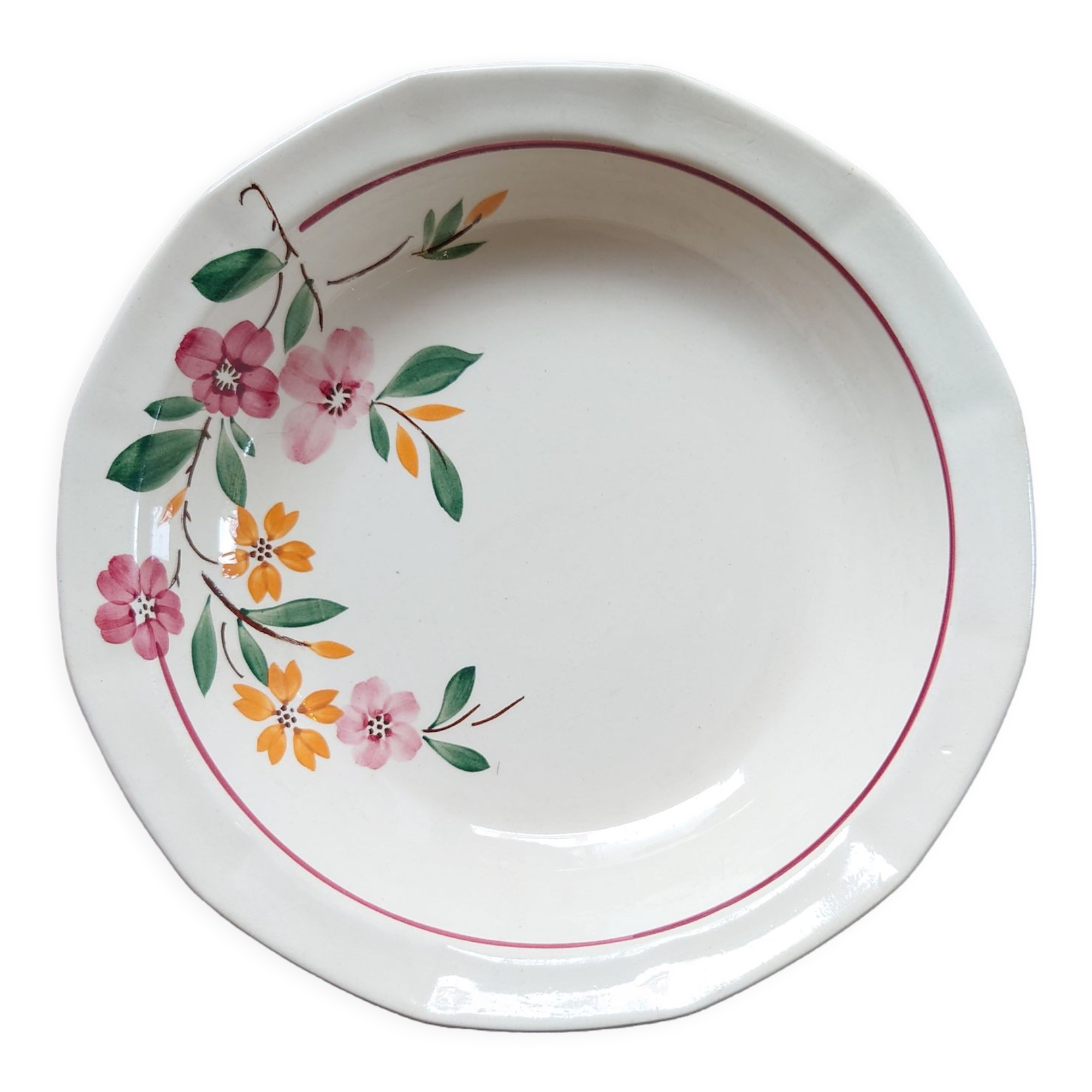 Hollow round dish Bitche de Sarreguemines