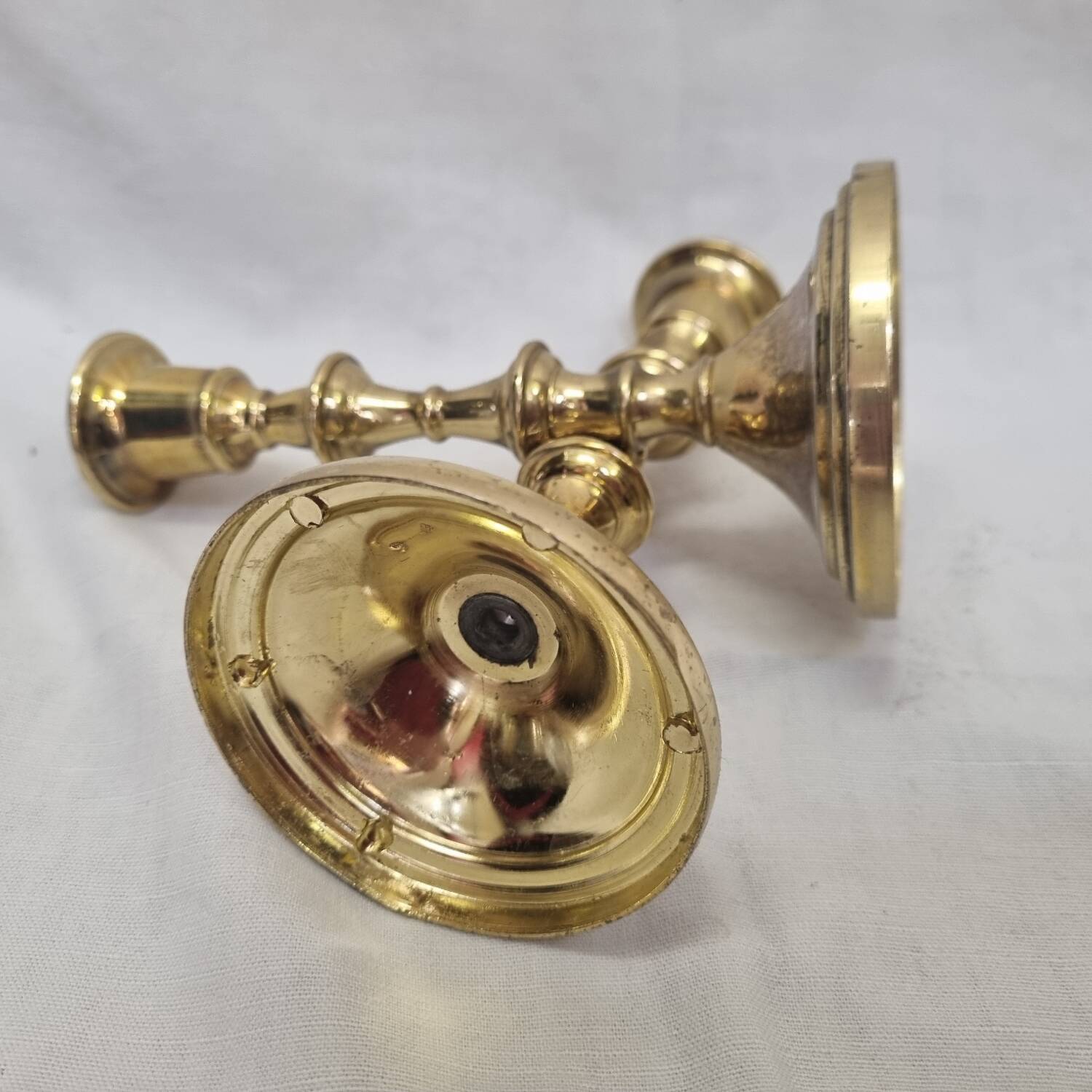 Pair of brass candlesticks