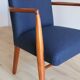 Fauteuil scandinave 60 bleu navy