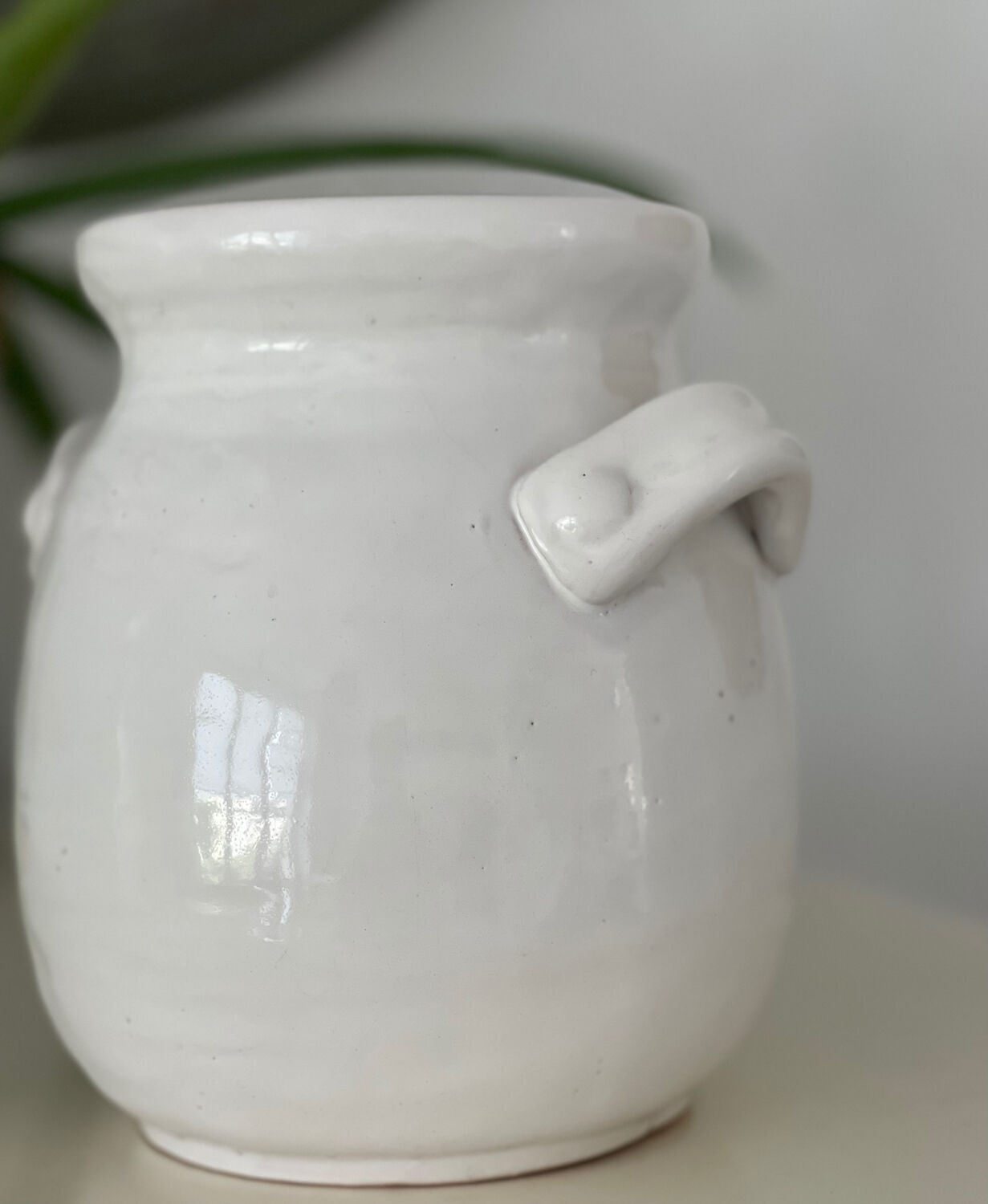 Glazed terracotta pot