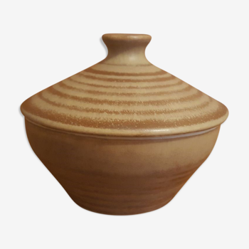 Sandstone sugar bowl with lid