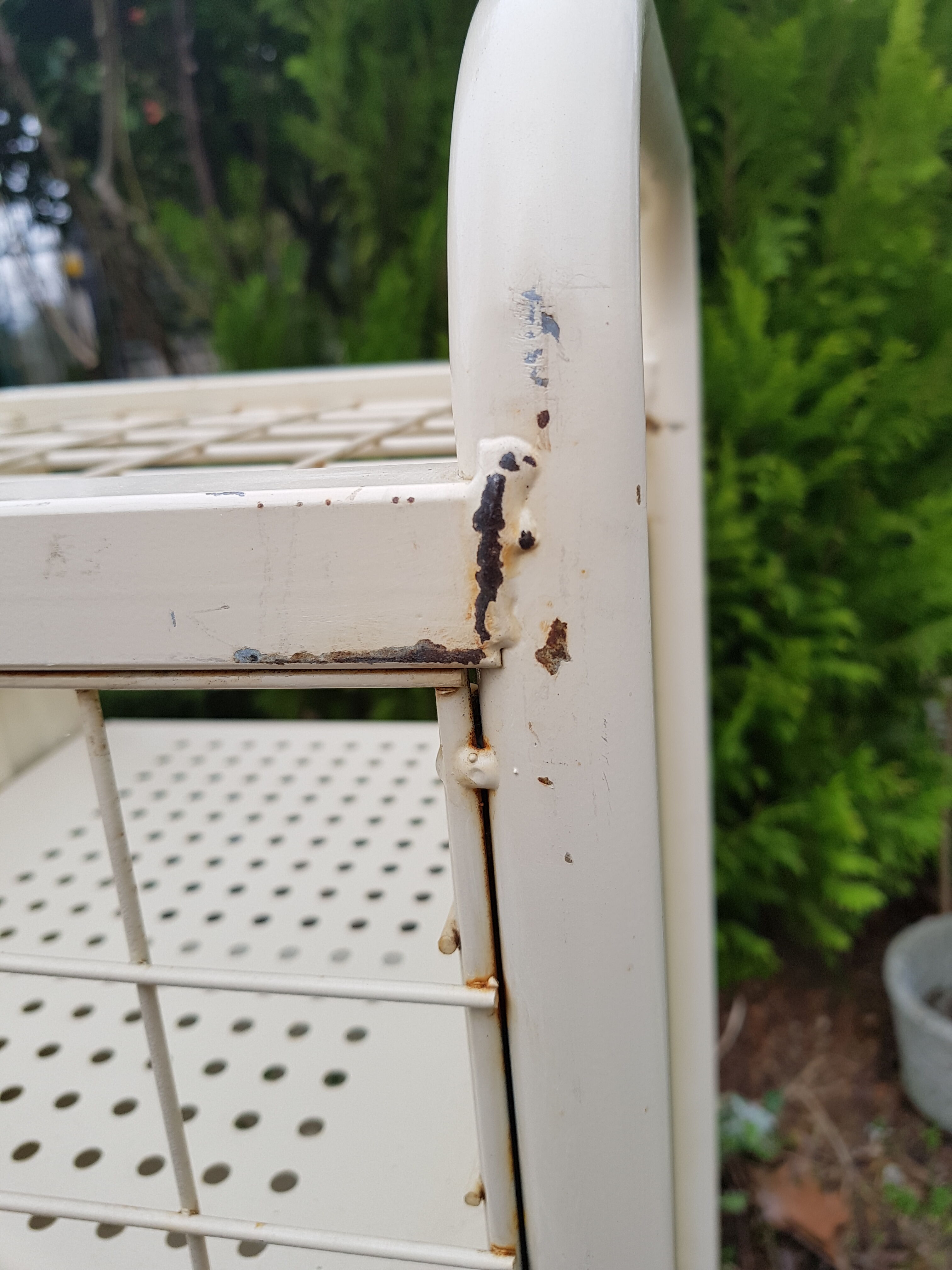 Metal shelf the Post