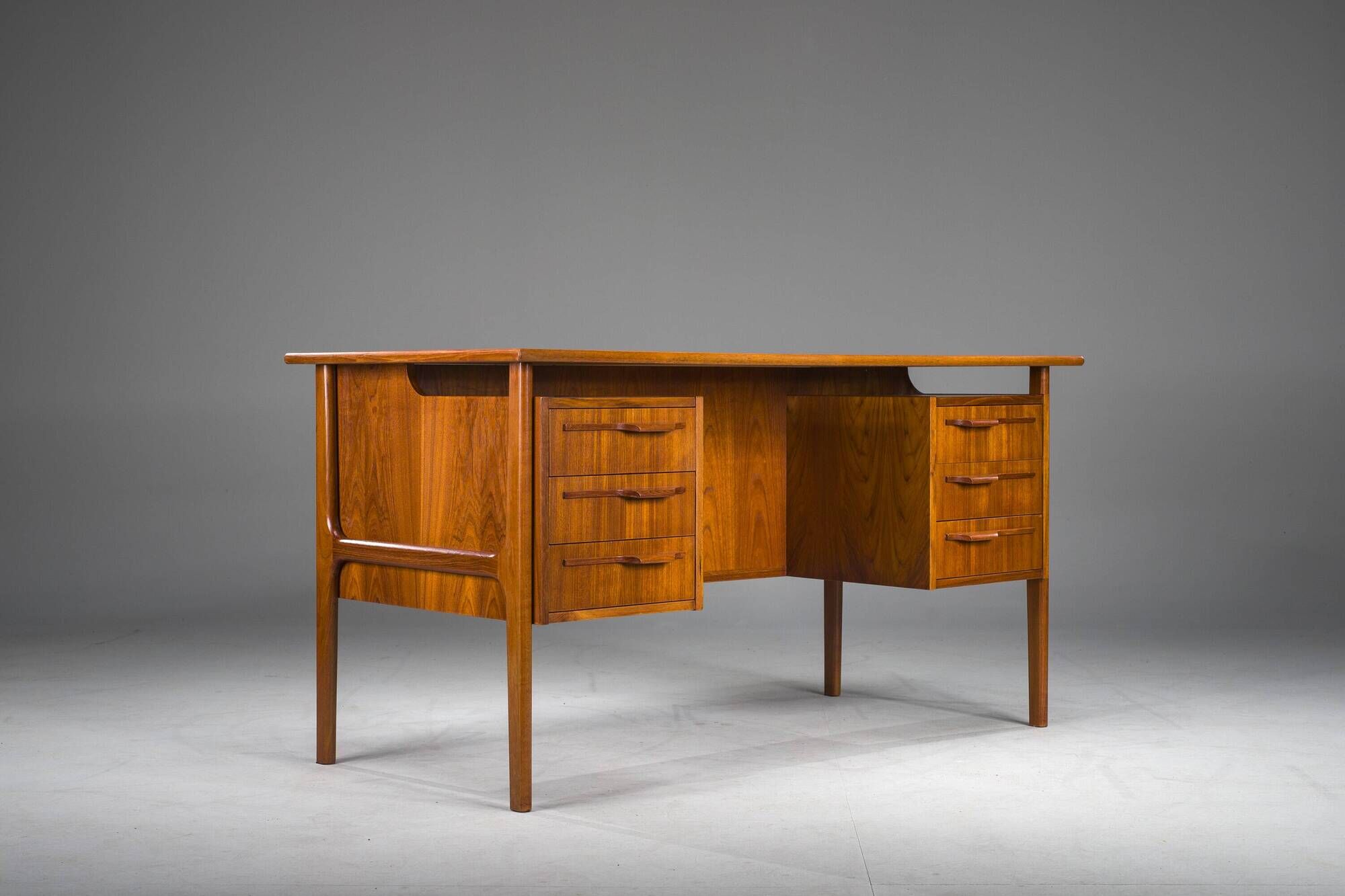 Danish Teak Boomerang Desk by Imha Mobelfabrik, 1970s