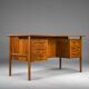 Danish Teak Boomerang Desk by Imha Mobelfabrik, 1970s