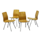 4 chaises modernistes suisses, contreplaqué moulé et métal – circa 1960