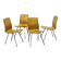 4 chaises modernistes suisses, contreplaqué moulé et métal – circa 1960