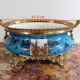 Planter in glazed porcelain and gilded bronze late nineteenth