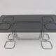 Giotto Stoppino Mid-Century Modern Italian Glass Smoked Top Dining Table,70