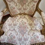 Pair of shepherdesses Louis XV gilded wood