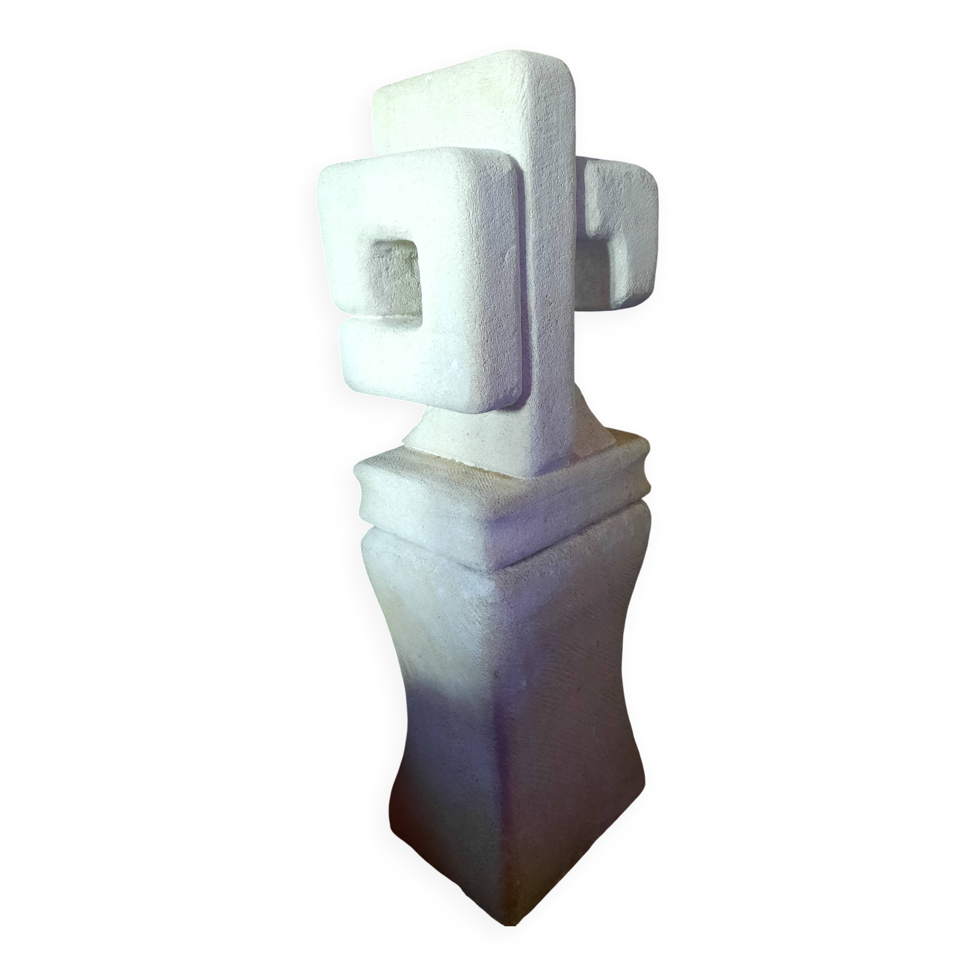 Large stone sculpture lamp