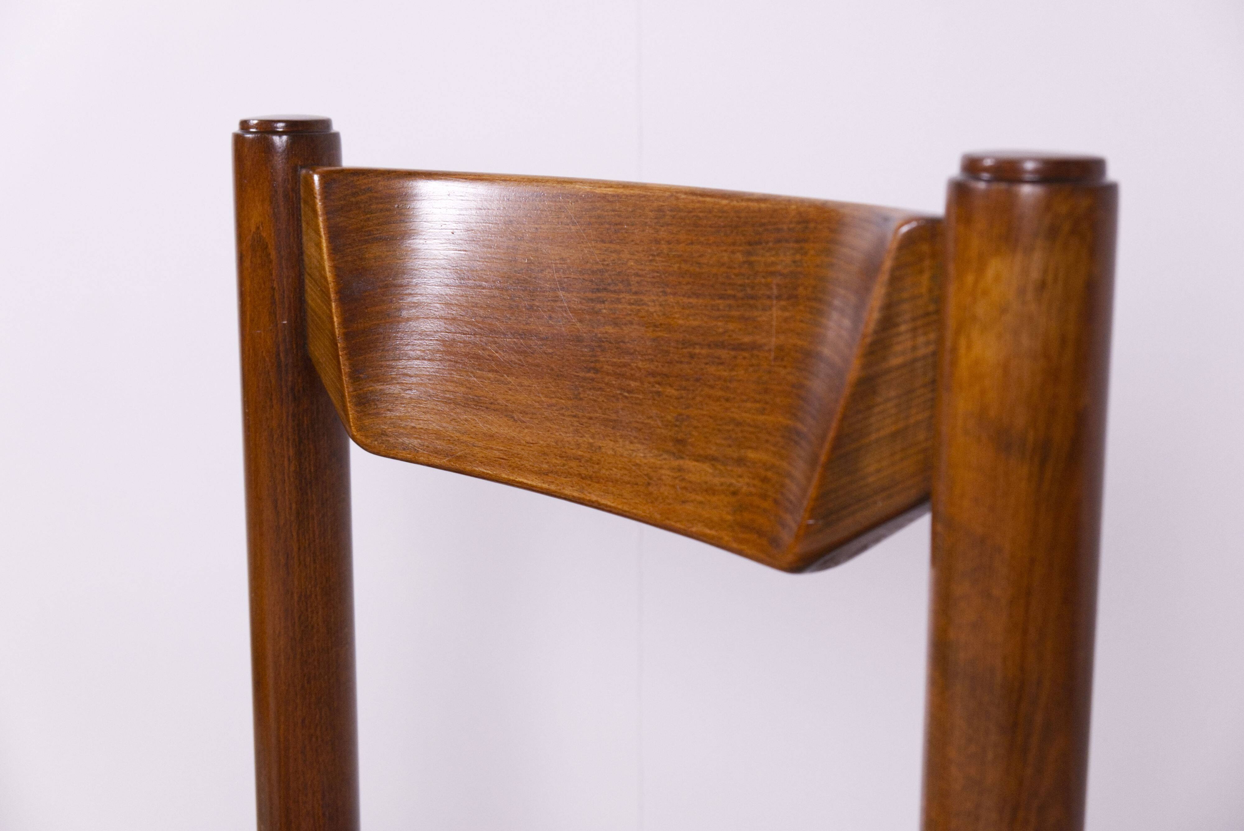 Pair of Beech and Rope Dining Chairs — in the Style Magistretti/Michelucci