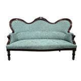 Mint blue vintage baroque canapé