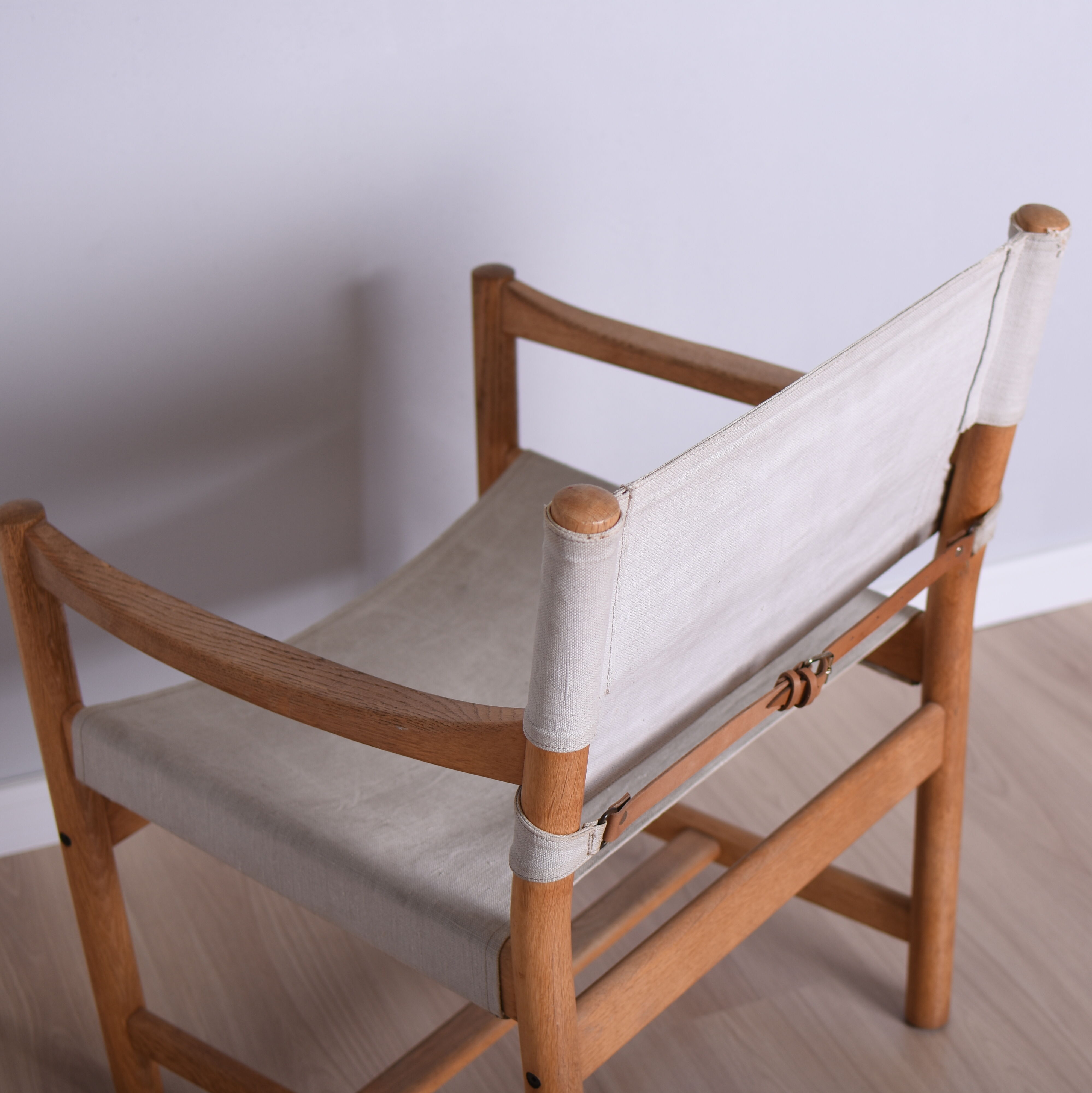 Canvas & oak armchair by Ditte & Adrian Heath, 1960s