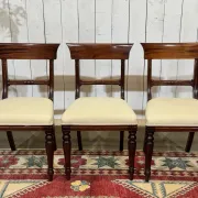 Set of 2 armchairs and 6 English mahogany chairs from the 1950s.