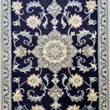 Tapis d'Orient Iran Naïn Laine Et Soie : 0.77 X 2.94 Mètres