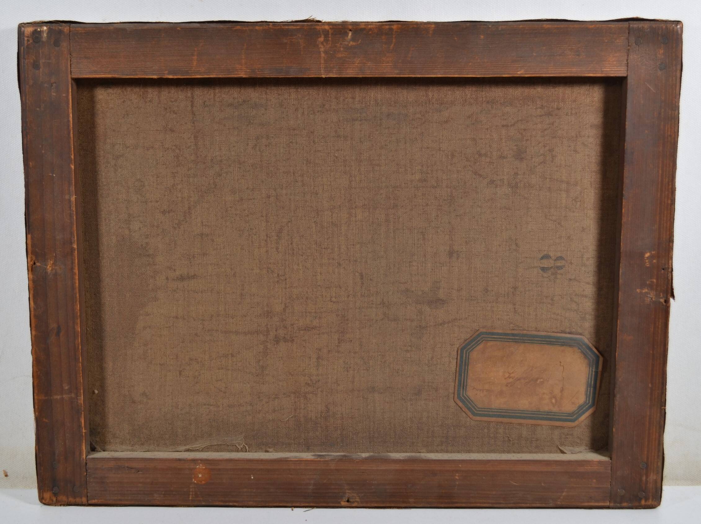 Barbizon school "stream in an undergrowth" signed and dated 1892