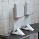 Pair of Vintage Italian Postmodern Loft  Table Lamps in Metal