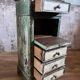 Chiffonnier ancien en bois patiné vert
