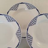 Vintage Moulin des et Hamage Orchies Pantin Earthenware Deep Plates