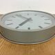 Grey Industrial Station Wall Clock from Nedklok, 1960