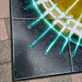 Vallauris style ceramic square coffee table