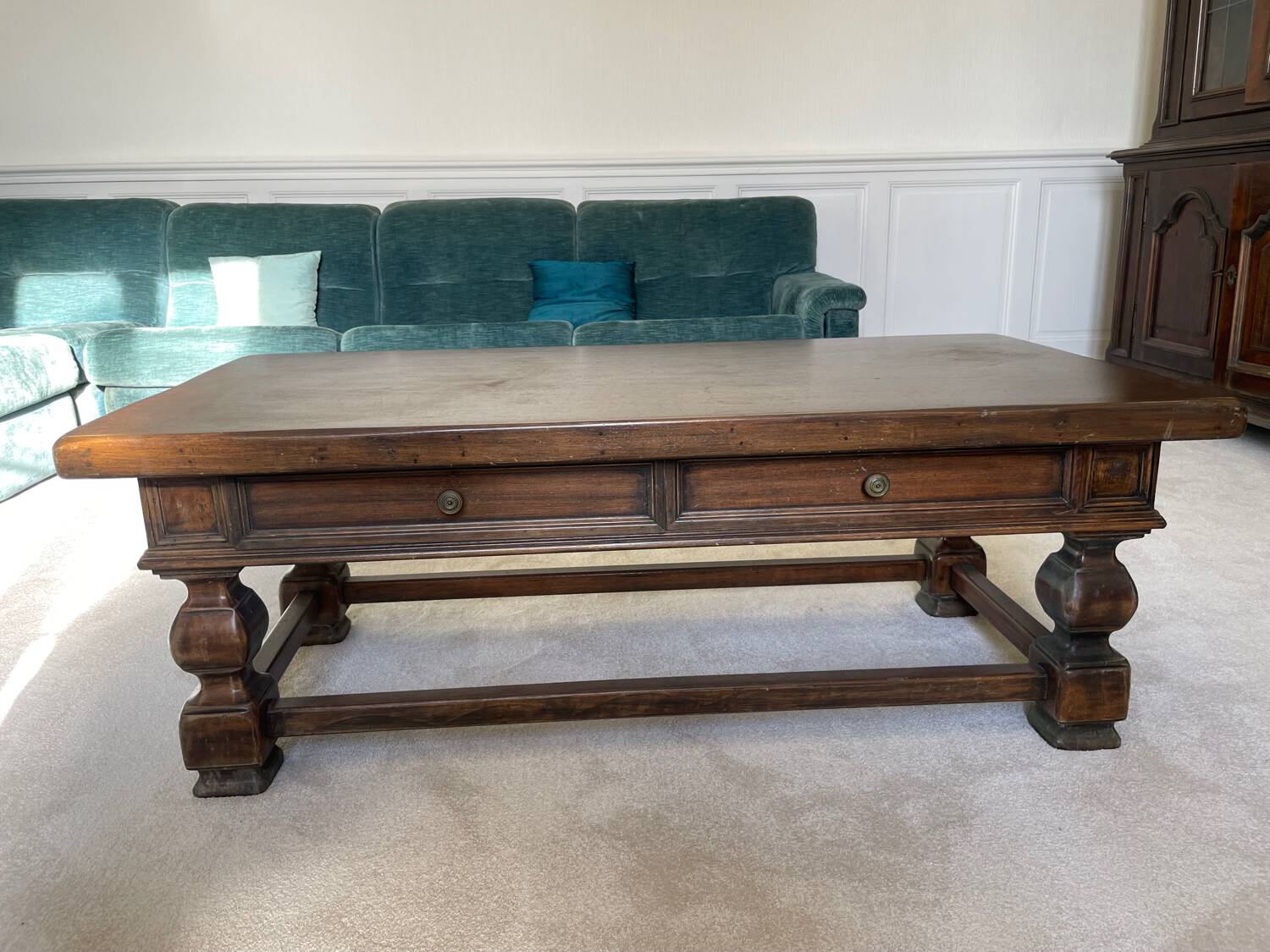 Table basse rectangulaire en chêne massif