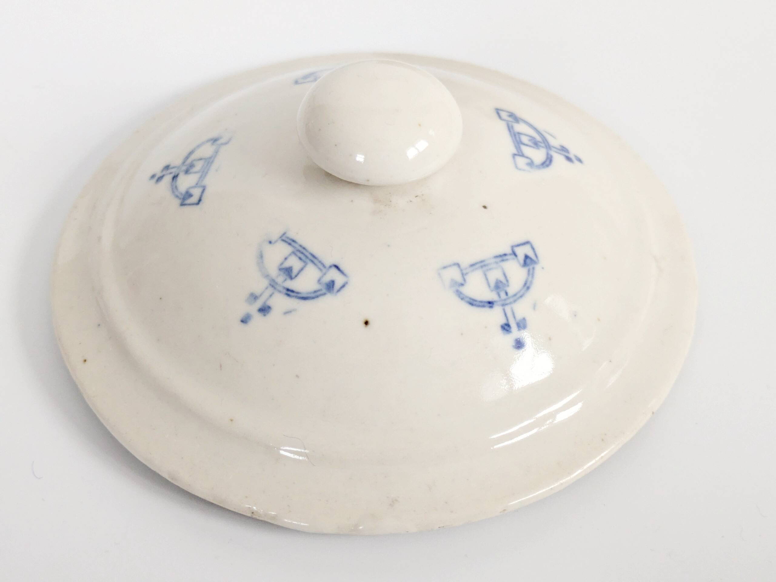 Set of 2 vintage ceramic terrines from Saint-Uze, Art Deco.