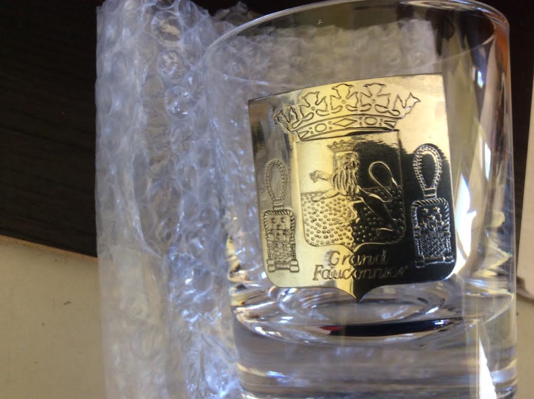 Set of 6 Sèvre crystal whiskey glasses