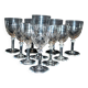 SAINT-LOUIS 10 stemmed glasses in cut crystal MASSENET Size 75