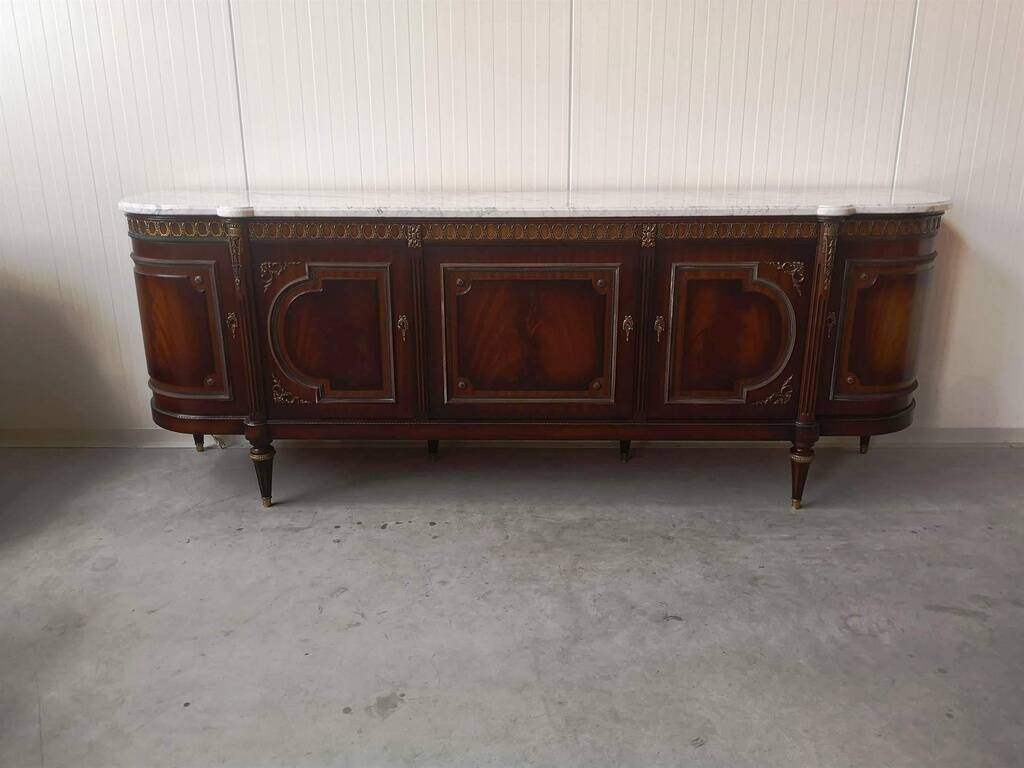JP EHALT LOUIS XVI STYLE MARBLE-TOP COMMODE