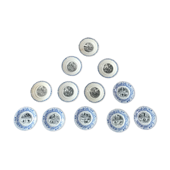 Series of 12 dessert plates