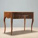 Baroque antique console in walnut and bronze, Italy, 18th century.