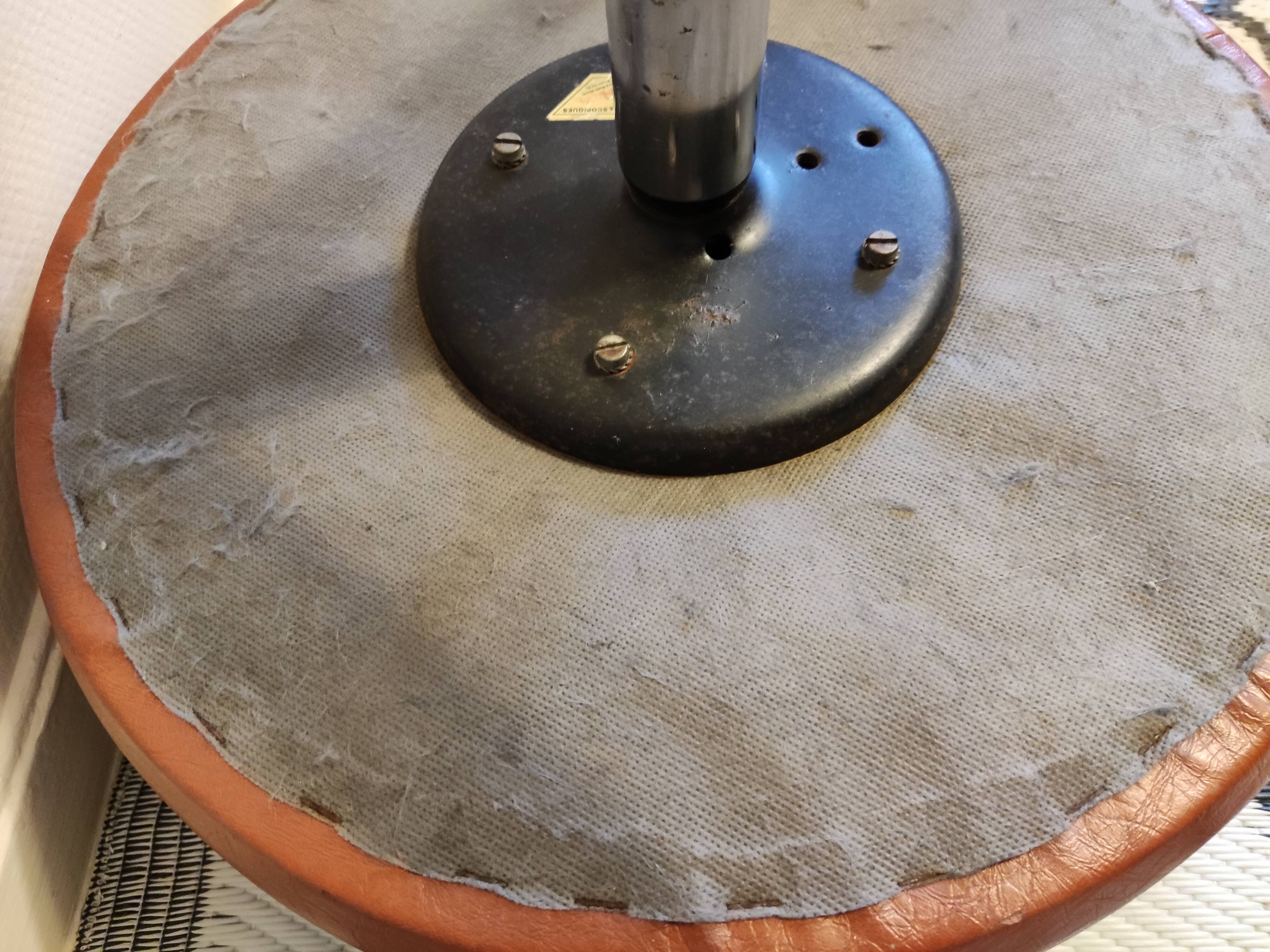 2 low brown stools