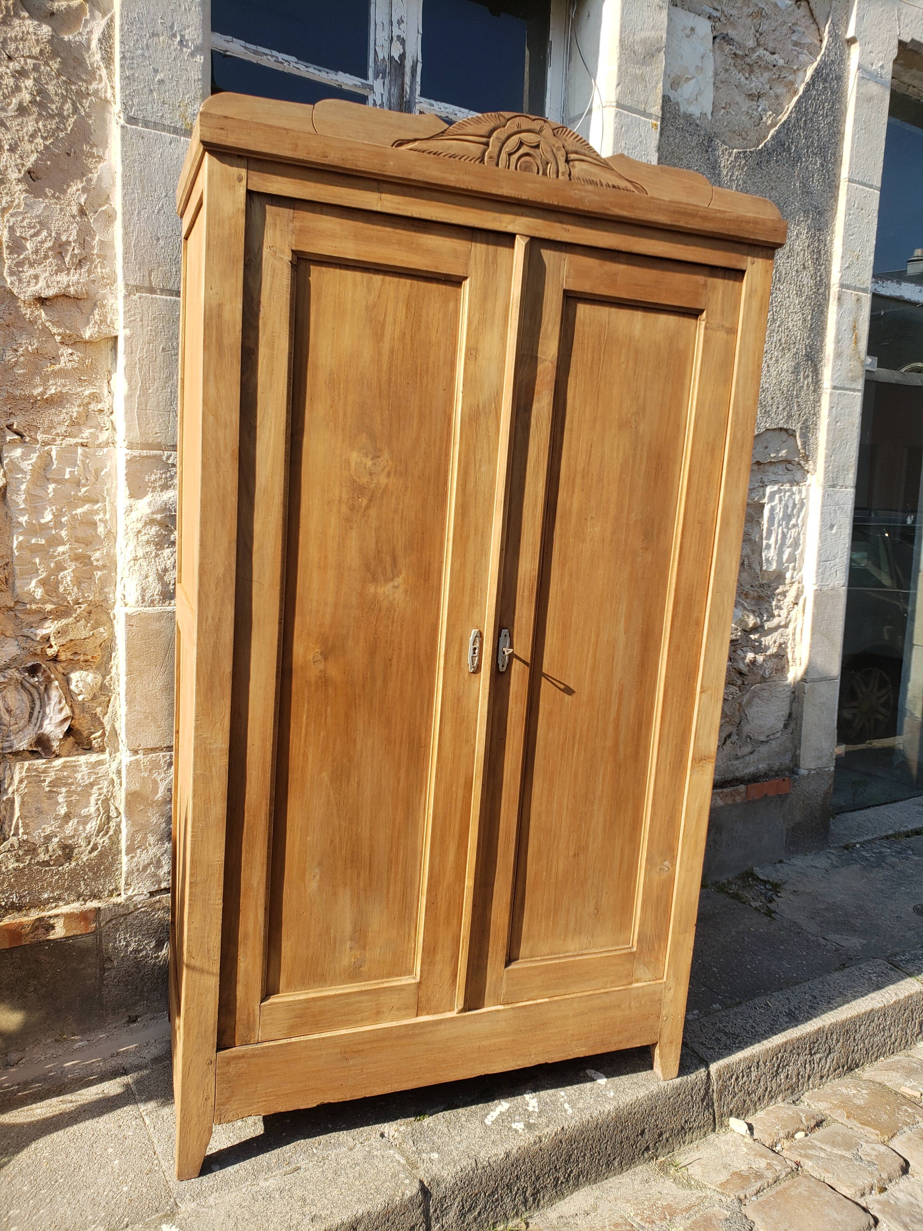 Parisian cabinet art deco raw wood