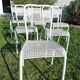 Chaises de jardin en métal perforé