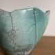 Vase artisanal céramique Raku Turchese