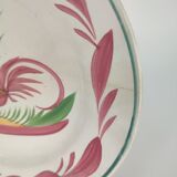 Assiette plate ancienne coq faïence digoin sarreguemines céramique française XXe