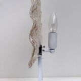 Pair of Postmodern Italian Iridescent Murano Glass Fan Table Lamps, 1980s