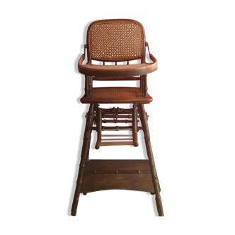 Chaise haute cannage années 30