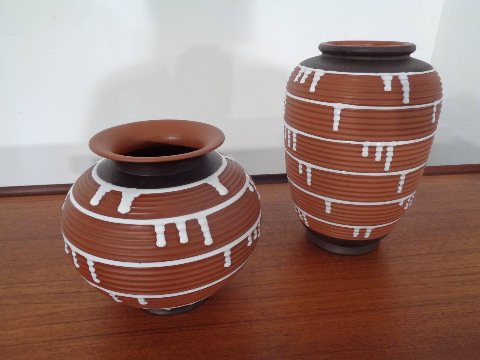 German ceramic vase, 1960s, set of 2