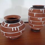 German ceramic vase, 1960s, set of 2