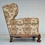 Fauteuil relax danois en tissu années 1950